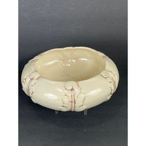 Vtg Red Wing RumRill Pottery Planter Ivory Ceramic Art Nouveau Acanthus Leaf 524